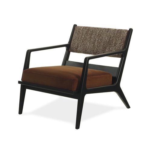 Fauteuil contemporain - BRIGITTA BRI 91A - GALIMBERTI NINO - en tissu / en bois massif / en frêne