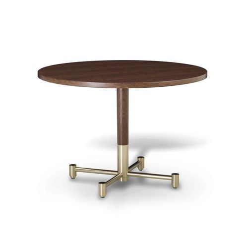 Table basse contemporaine - ARGO ARG 23A - GALIMBERTI NINO - en bois / avec piètement en métal / ronde