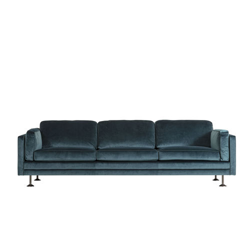Canapé contemporain - QUINTO QUN 31B - GALIMBERTI NINO - en tissu / en cuir / marron