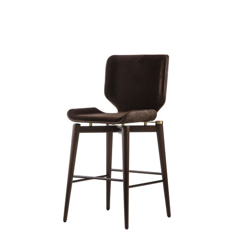 Chaise de bar contemporaine - EGLE EGL 62P - GALIMBERTI NINO - d'intérieur / en tissu / avec piètement en bois