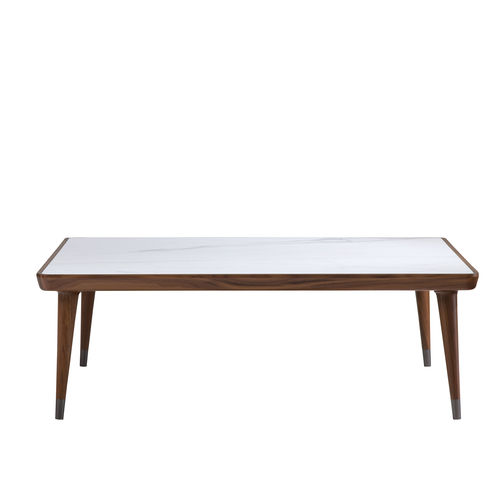 Table basse contemporaine - PETRO PET 35H - GALIMBERTI NINO - en grès cérame / avec piètement en bois / carrée