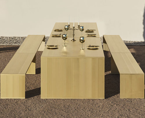 Banc contemporain - GB MODULAR - GANDIA BLASCO - en aluminium anodisé / sans dossier / sans accoudoirs