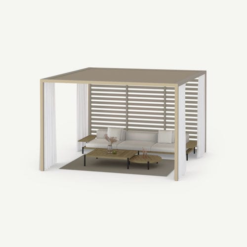 Pergola autoportée - FLEX  - GANDIA BLASCO - en aluminium / couverture en toile / couverture coulissante