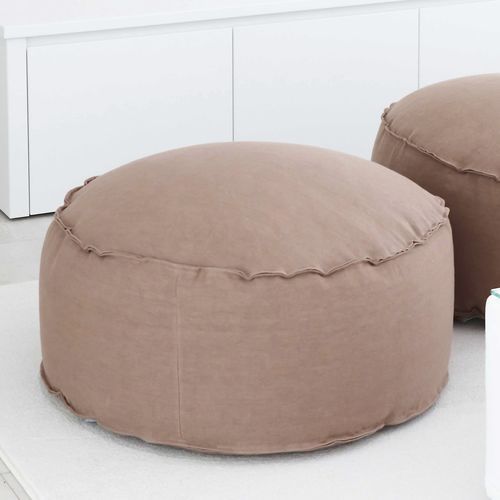 Pouf design - SOFT EASY - VILLEVENETE BY GATTI - en tissu déperlant / rond / avec revêtement amovible