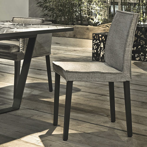 Chaise design - KEY CAY - VILLEVENETE BY GATTI - d'extérieur / en tissu / avec piètement en acier peint