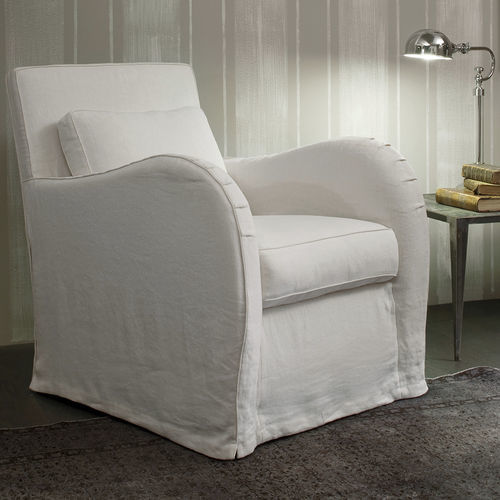 Fauteuil contemporain - KING - VILLEVENETE BY GATTI - en tissu / en bois / avec coussin amovible