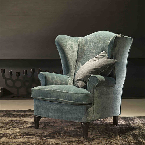 Fauteuil classique - HAMPTON - VILLEVENETE BY GATTI - en tissu / en bois / avec dossier haut