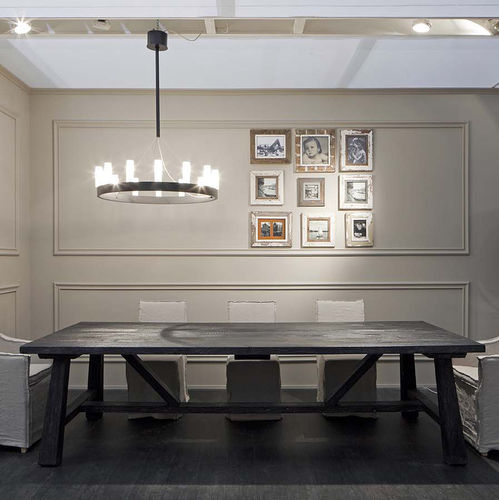 Table design - BRISTOL - VILLEVENETE BY GATTI - en chêne / en bois massif / avec piètement en bois