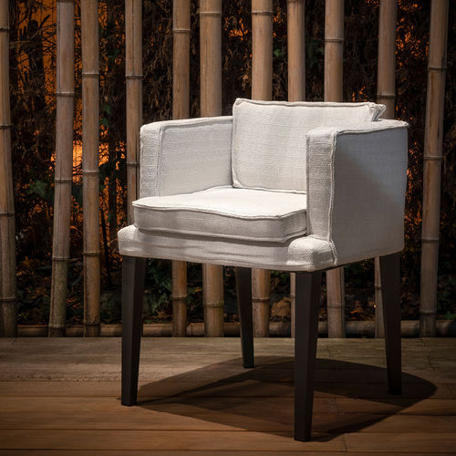 Chaise design - KEY LOw - VILLEVENETE BY GATTI - d'intérieur / en tissu / en bois massif