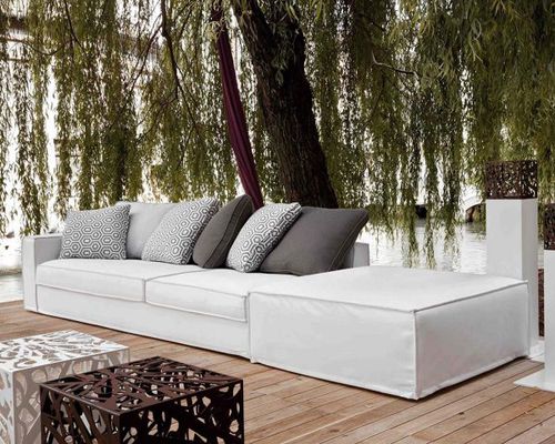 Canapé design - CAYO LARGO - VILLEVENETE BY GATTI - d'extérieur / en tissu / gris