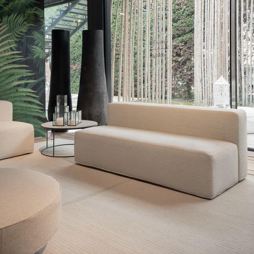 Canapé contemporain - NORMAN - VILLEVENETE BY GATTI - d'extérieur / en tissu / blanc