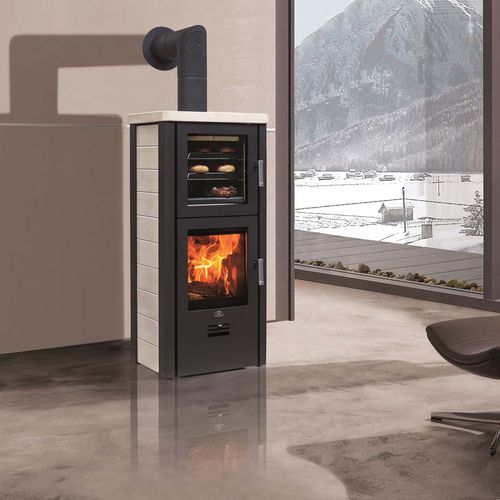 Poêle avec four - BAMBERG BF - Max Blank GmbH - à bois / à granulés / 5 kW - 10 kW