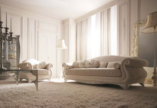Canapé de style - ROMA - GIUSTI PORTOS - en tissu / beige / 3 places