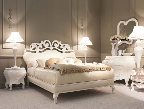Lit double - SUITE - GIUSTI PORTOS - design nouveau baroque / en cuir