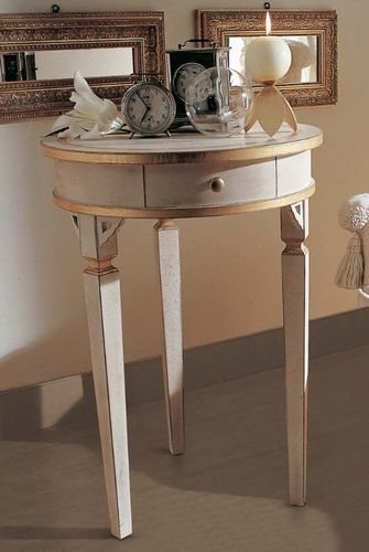 Table de chevet de style - TAMBURO - GIUSTI PORTOS - en bois / ronde / résidentielle