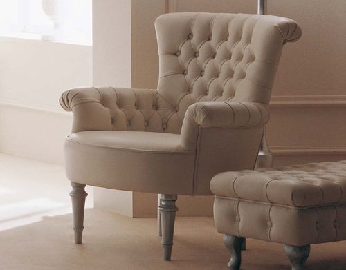 Fauteuil de style chesterfield - REGINA - GIUSTI PORTOS - en cuir