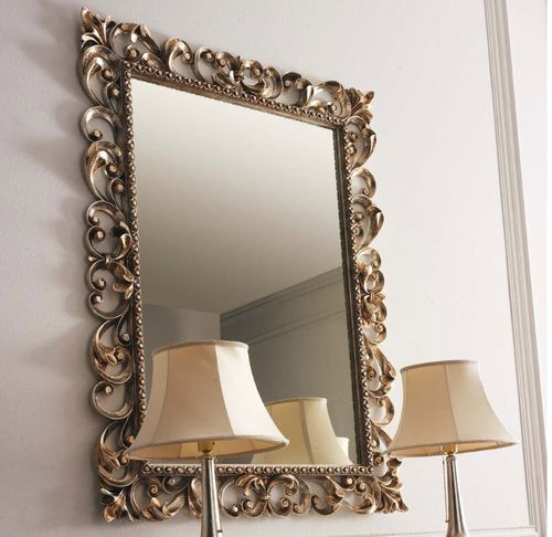 Miroir mural - PITTI - GIUSTI PORTOS - de style / rectangulaire / doré