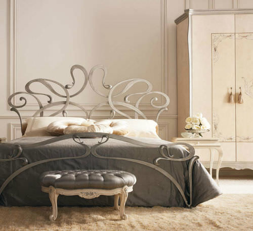 Lit double - OASIS - GIUSTI PORTOS - design nouveau baroque / en fer forgé