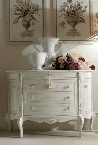 Commode de style - MEZZALUNA - GIUSTI PORTOS - en bois / non spécifié / blanche
