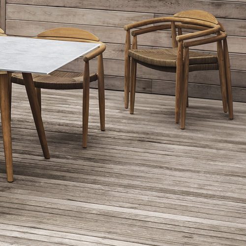 Chaise de jardin contemporaine - DANSK - GLOSTER - d'extérieur / en corde / avec piètement en teck