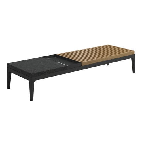 Table basse contemporaine - GRID - GLOSTER - en teck / en aluminium / en céramique