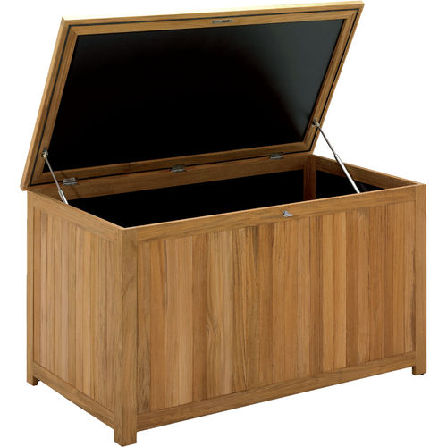 Coffre contemporain - STANDARDS - GLOSTER - de jardin / en teck / à coussins
