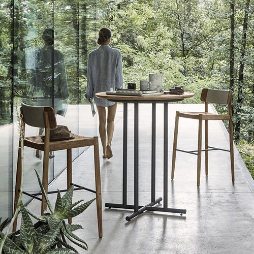 Chaise de bar contemporaine - ARCHI - GLOSTER - d'extérieur / en teck / en corde