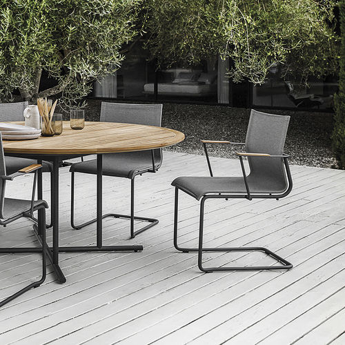 Chaise de jardin contemporaine - SWAY - GLOSTER - d'extérieur / en acier inoxydable / en tissu