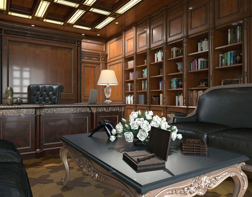 Bureau sur pied - Lo Studio - The studyroom - Santo Passaia Furniture - classique / en bois / professionnel