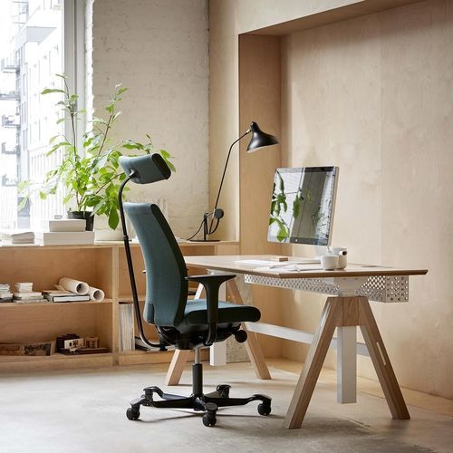 Fauteuil de direction contemporain - CREED 6056 - HÅG - en cuir / en tissu / en aluminium