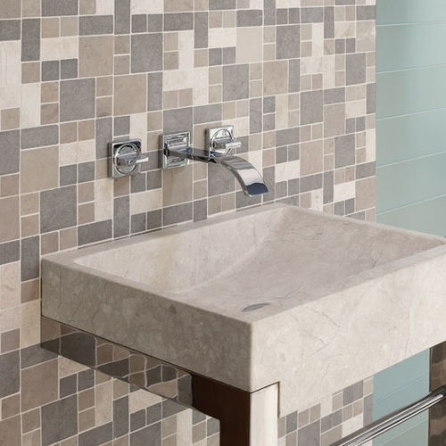 Mosaïque de salle de bain - TRAME - I CONCI - murale / à motif géométrique / grise