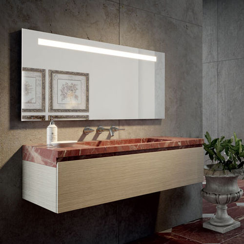 Meuble vasque suspendu - NEBULA - I CONCI - en bois / en marbre / contemporain
