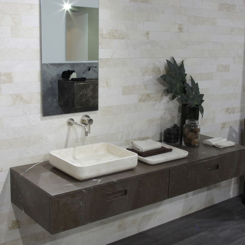 Meuble vasque suspendu - NADIR - I CONCI - en marbre / contemporain / sans porte