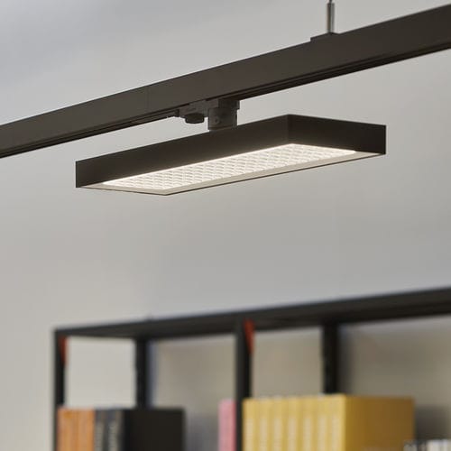 Éclairage sur rail à LED - SPACEPAD - iGuzzini - rectangulaire / en PMMA / pour bureau