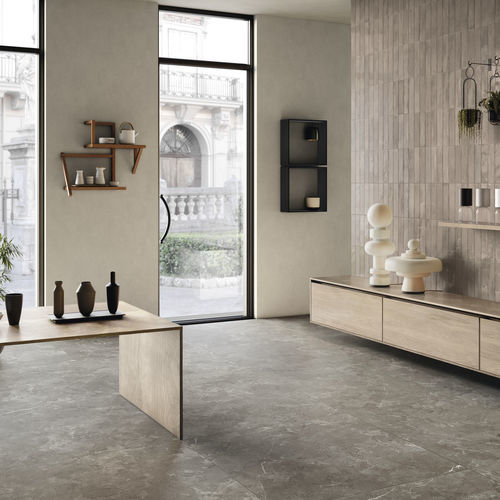 Carrelage en grès cérame - ELEMENTI PIETRA - IRIS CERAMICA - poli / finition naturelle / d'intérieur