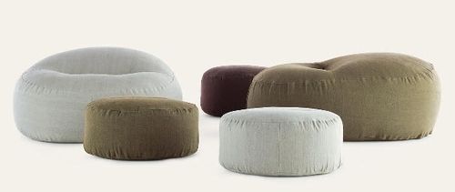 Pouf contemporain - FRIZ / FRIZZINO - IVANO REDAELLI - en tissu / déhoussable / modulable