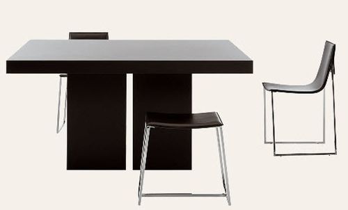 Table contemporaine - NEIL - IVANO REDAELLI - en bois / en bois laqué / carrée