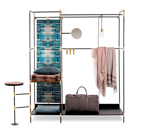 Étagère contemporaine - PRET-A-PORTER - IVANO REDAELLI - en bois / en acier / en acier peint
