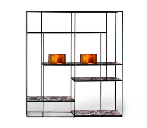Étagère modulable - HILL - IVANO REDAELLI - contemporaine / en noyer / en métal
