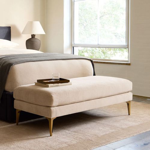 Bout de lit contemporain - Andes  - West Elm - en tissu / en métal / résidentiel