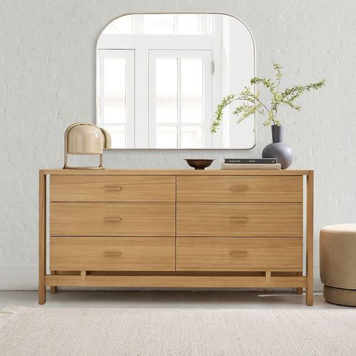 Commode contemporaine - Ainsley - West Elm - en épicéa / avec tiroir / 6 tiroirs