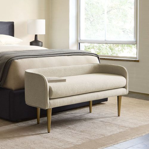 Bout de lit contemporain - Celine - West Elm - en tissu / en métal / résidentiel
