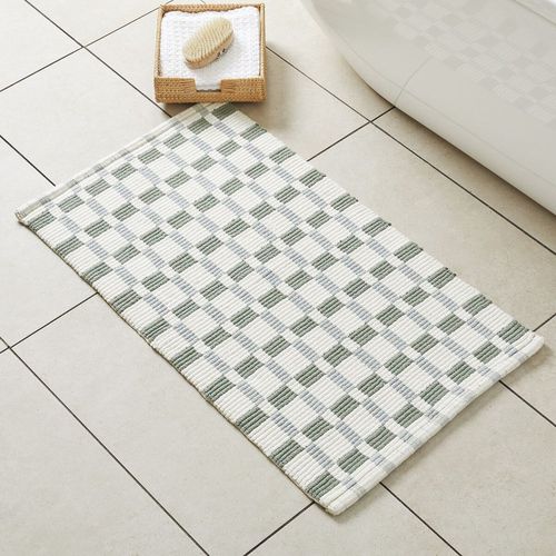 Tapis de bain en coton - Square Ribbed - West Elm