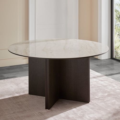 Table contemporaine - STOCKHOLM - punt mobles - en bois / en céramique / avec piètement en bois
