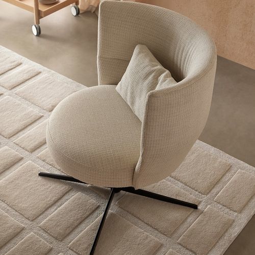 Fauteuil contemporain - SENA - punt mobles - en tissu / en cuir / à oreilles