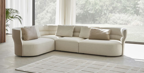 Canapé modulable - SENA - punt mobles - contemporain / en tissu / en cuir