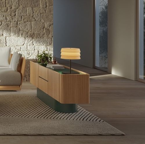 Buffet contemporain - DUNE - punt mobles - en chêne / en noyer / en ébène