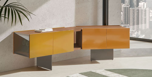 Buffet contemporain - TOSCANA / FIRENZE - punt mobles - en bois laqué / en chêne / en noyer