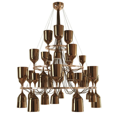 Lustre contemporain - COPACABANA QUEEN - METALARTE - en cuivre / professionnel / à incandescence
