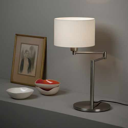 Lampe de table - HANSEN  - METALARTE - en laiton poli / en tissu / en carton